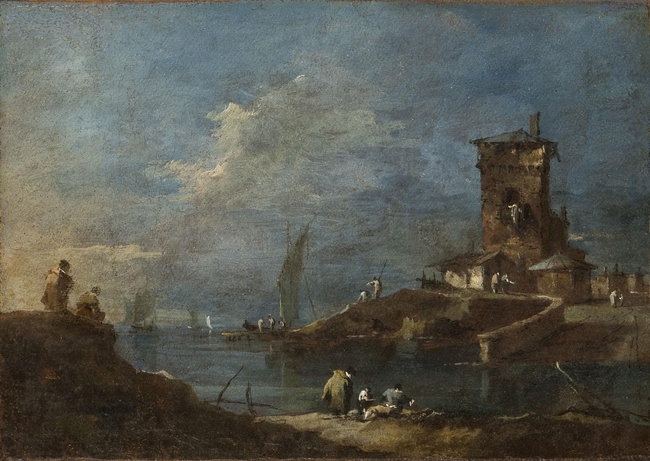 Seaport With A Castle Francesco Guardi Artwork On USEUM