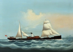 A British merchant steamship in the China Seas, ca.1880 by Chinese School