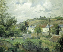 A Corner of L'Hermitage, Pontoise by Camille Pissarro