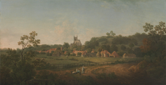 A Distant View of Hythe Village and Church, Kent by Arthur Nelson