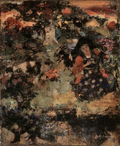 A Girl and Goats by Edward Atkinson Hornel