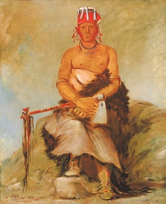 A'h-sha-la-cóots-ah, Mole in the Forehead, Chief of the Republican Pawnee by George Catlin