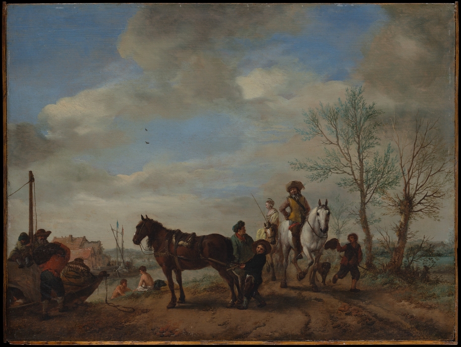 A Man and a Woman on Horseback