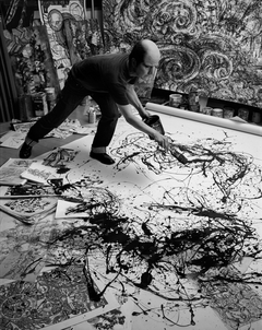 A Requiem: Theater of Creativity / Self-portrait as Jackson Pollock by Yasumasa Morimura