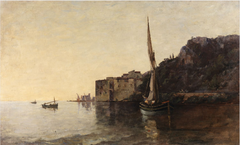 A View of Villefranche from the East by Nathaniel Hone the Younger