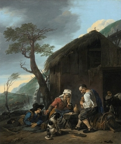 A Watermill with Peasants Taking Refreshments