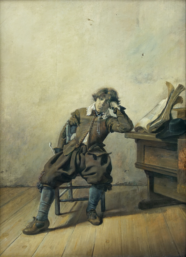 A Young Student at His Desk: Melancholy