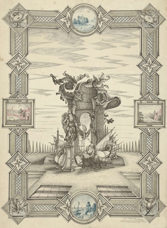 Allegorie op de geboorte van de prins van Oranje, 1748 by J.H. Schilling