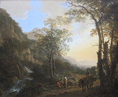 An Italianate Landscape with Travelers on a Path by Jan Both