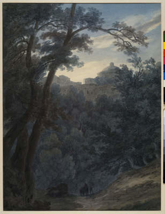 Ariccia ( Wooded Landscape And Monastery ) by John Robert Cozens