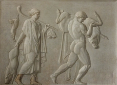 Autumn or Winter and Theseus or Hercules carrying a Bull