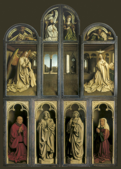 Back panel Ghent Altarpiece with interior view by Jan van Eyck