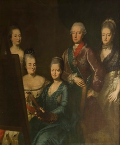 Bildnis des Kurfürsten Maximilian III. Joseph von Bayern mit seiner Gemahlin und seinen Schwestern by Franz Xaver Welde
