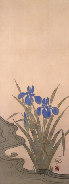 Blue Iris by Nakamura Hōchū