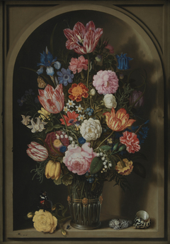 Bouquet of Flowers in a Stone Niche by Ambrosius Bosschaert