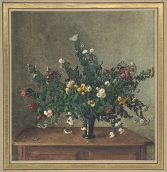 Bouquet of Small Chrysanthemums by Léon Bonvin