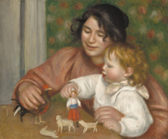 Child with Toys - Gabrielle and the Artist's Son, Jean by Auguste Renoir