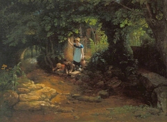 Children by a Brook by Francis Danby