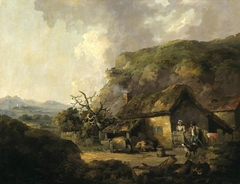 Cottage and Hilly Landscape by Thomas Hand