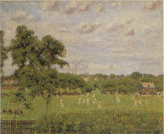 Cricket à Bedford Park, Londres by Camille Pissarro