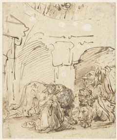 Daniël in de leeuwenkuil by Rembrandt