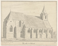 De kerk te Rumpt, Gelderland by Cornelis Pronk