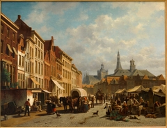 De markt te 's-Hertogenbosch by Jacques Carabain