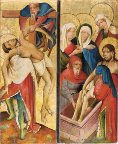 Deposition and Entombment of Christ by Master of the Middle Rhine ca 1420
