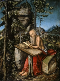 Der Heilige Hieronymus in felsiger Landschaft by Lucas Cranach the Elder