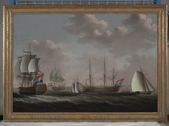 Dutch Squadron of the coast at Vlissingen, 1785 by Engel Hoogerheyden
