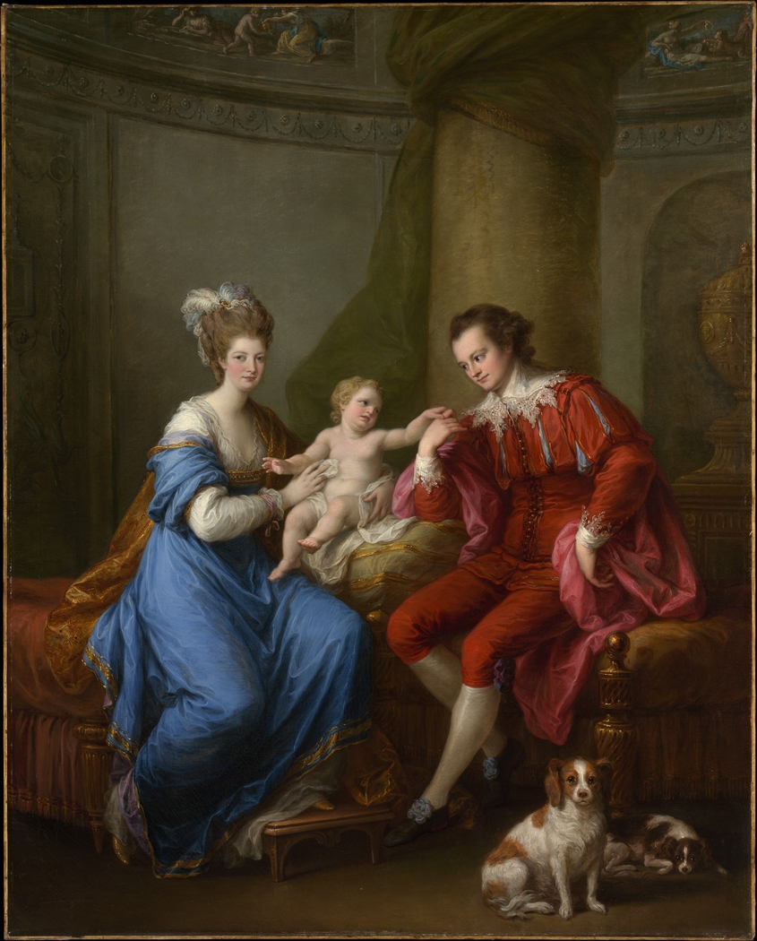 Edward Smith Stanley, Twelfth Earl of Derby, with His First Wife and Their Son