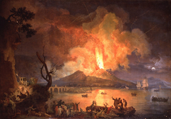 Eruption of Mount Vesuvius with the ponte della Maddalena in the Distance by Pierre-Jacques Volaire
