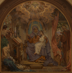 Esquisse pour l'église Sainte-Elisabeth : L'Education de la Vierge by Victor-François-Eloi Biennourry