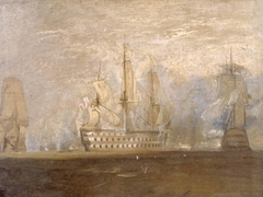 First Sketch for ‘The Battle of Trafalgar’ by J. M. W. Turner