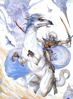 Flourish of Steel - Final Fantasy III by Yoshitaka Amano