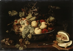 Fruit in a Bowl and a Sliced Melon by Frans Snyders