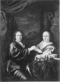 Gentleman and Lady with a Chess Board