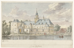 Gezicht op kasteel Nijenrode by Herman Saftleven