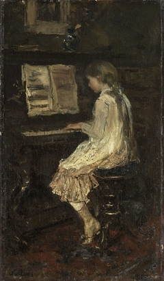 Girl at the Piano by Jacob Maris