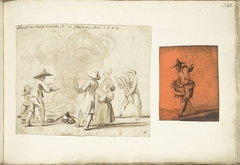 Groep figuren rond een vuur en een ketelventer by Harmen ter Borch