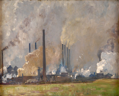 Hoesch Steelworks from North by Eugen Bracht