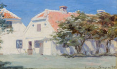 Houses and elder trees. Skagen Vesterby. by Einar Hein