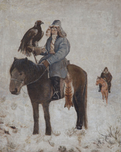 Hunter with a Golden Eagle by Abilkhan Kasteev
