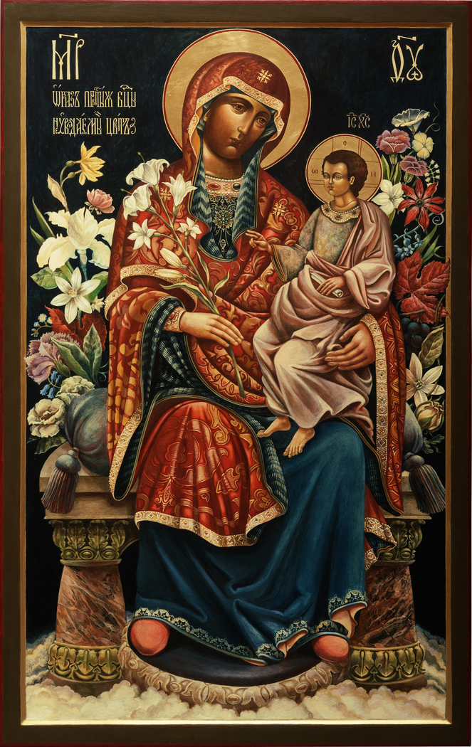 Icon of Holy Mother of God Unfading Flower
