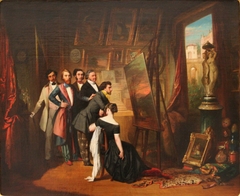Intérieur du Cabinet de Bruyas by Auguste-Barthélemy Glaize