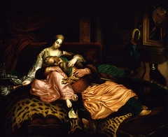 (Interior Scene with Sultan and Concubine)