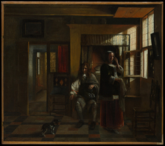 Interior with a Young Couple by Pieter de Hooch