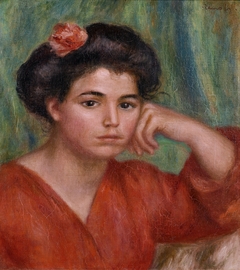 Jeune fille à la rose by Auguste Renoir