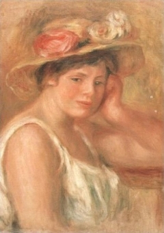 Jeune fille au chapeau by Auguste Renoir