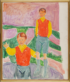 Johan Martin and Sten Stenersen by Edvard Munch